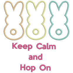 Stickdatei - Keep calm and Hop on 3